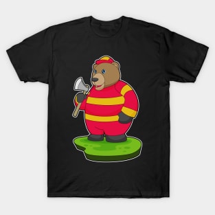 Bear Firefighter Axe T-Shirt